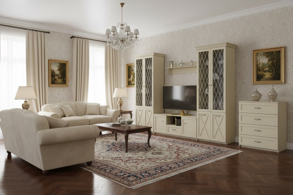 Гостиная Бэль 1 Слоновая кость