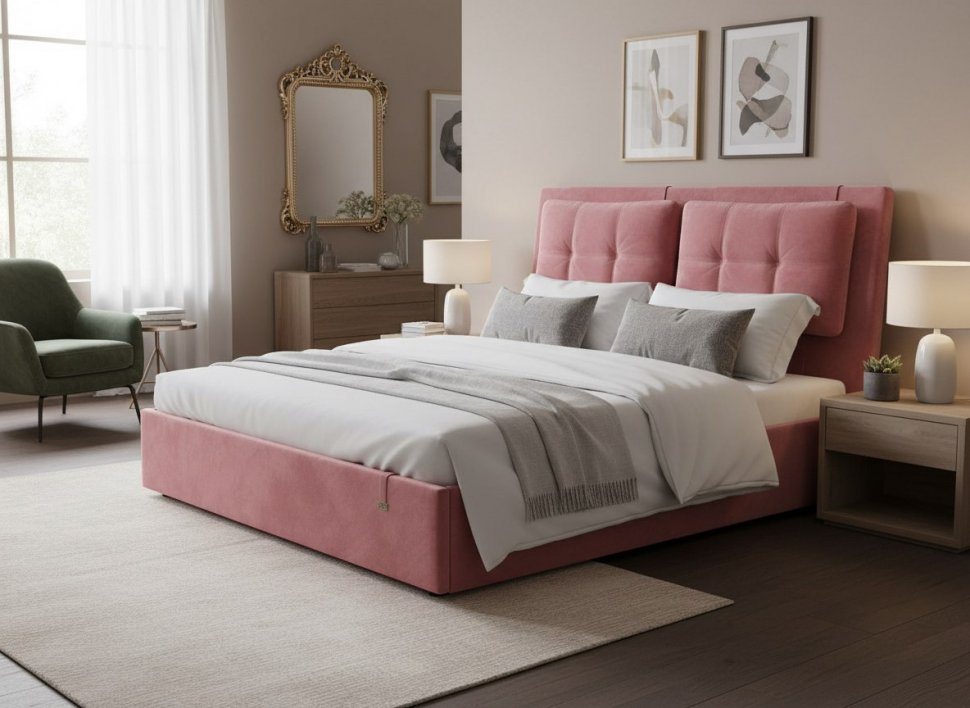 Кровать Ester 1800 модель 311 Ультра коралл