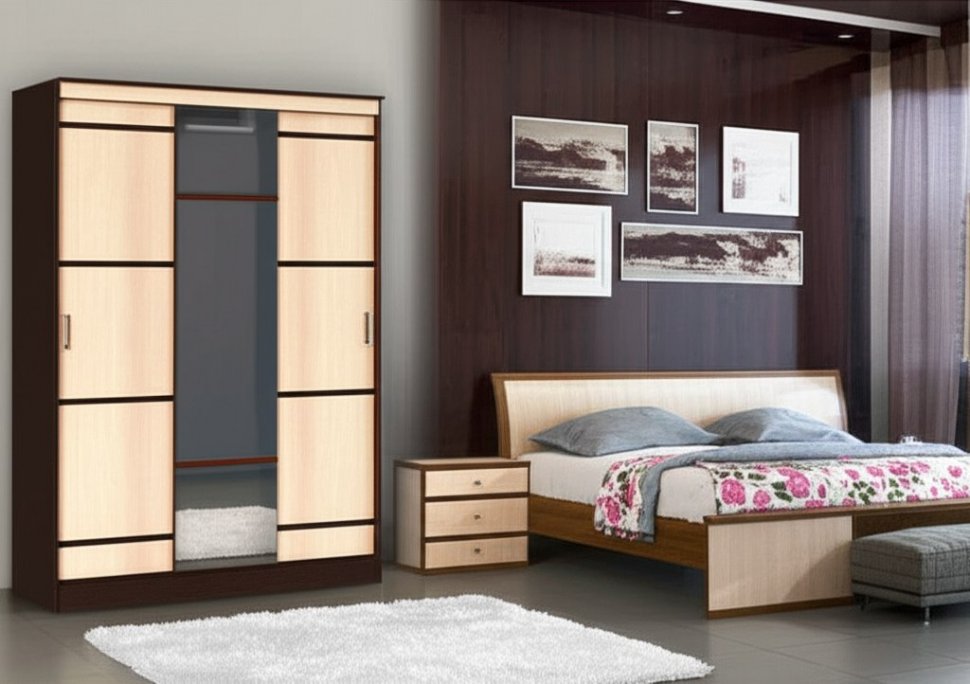 Шкаф-купе 1500 Сакура БТС (Венге, Лоредо)