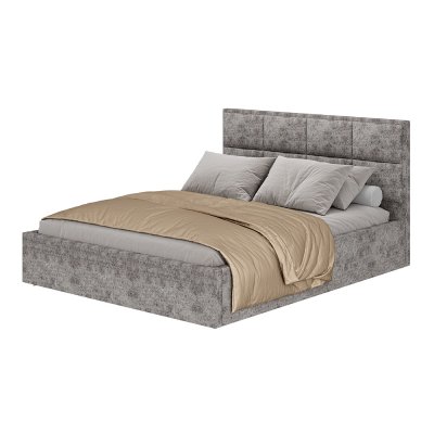 Мягкая кровать 160х200 Линда (БТС) с подъемным механизмом Грей