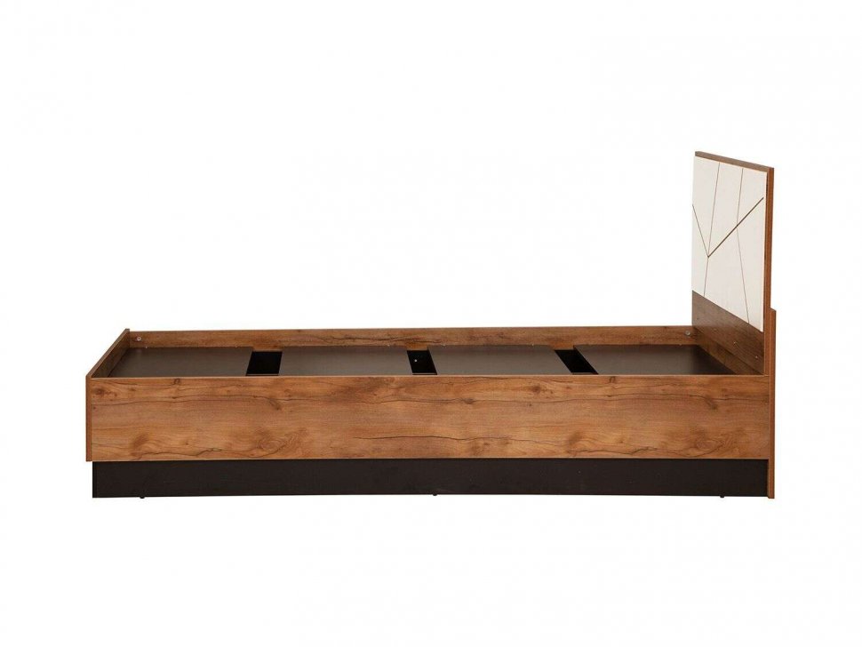 Кровать одинарная Гамма с настилом 54.17 Таксония/Белый