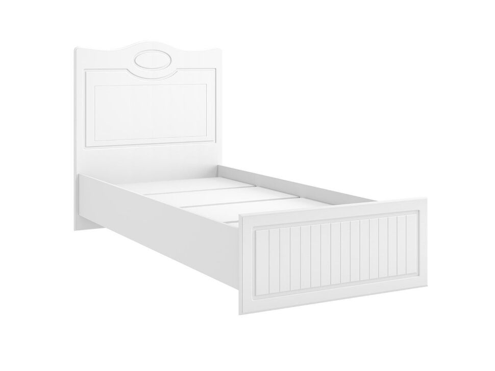 Кровать 900 с настилом Монако МН-10 белое дерево