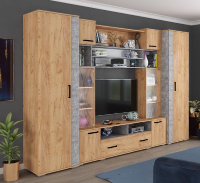 Центральная секция Оскар-18 ОГЦН-1 (ТЭКС) Дуб Крафт / Ателье