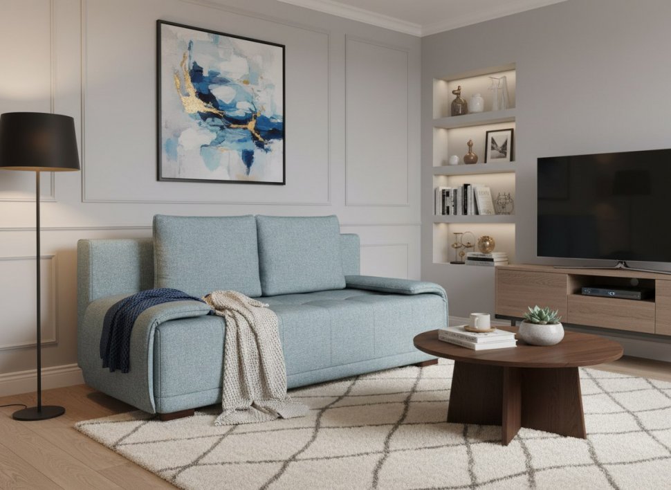 Диван-кровать 3т Милан 1 Модель 032 Рогожка Sherlock 975