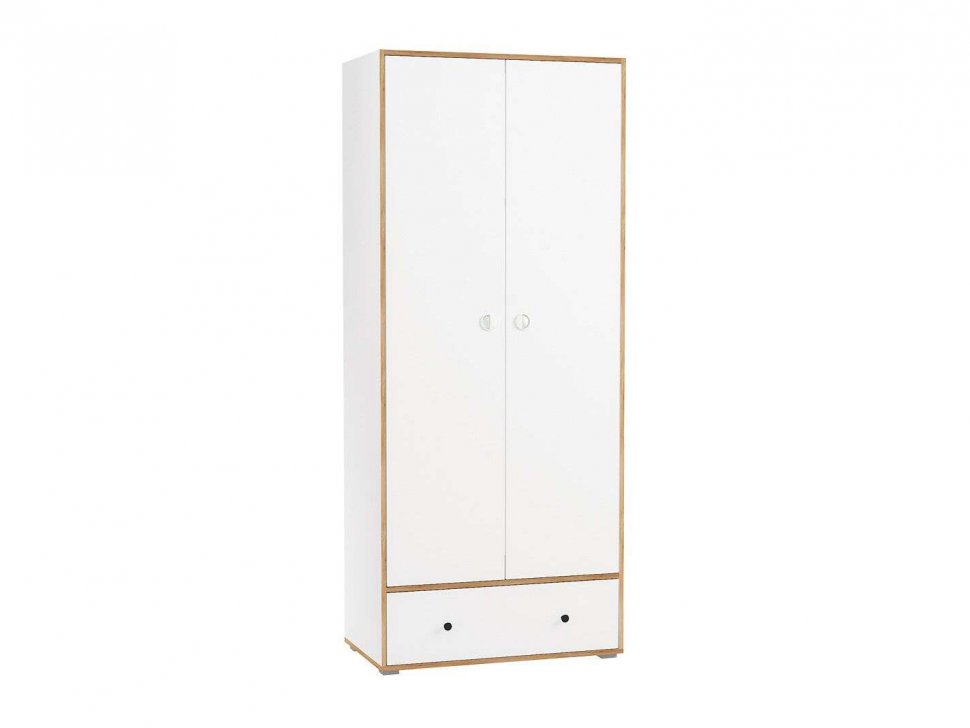 Вуди Шкаф для одежды 13.138 белый/дуб золотой