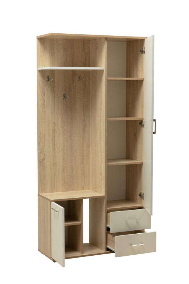 Прихожая Кармен-1 Дуб Сонома/Белый