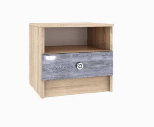 Тумба прикроватная Мадлен, дуб шале серебро