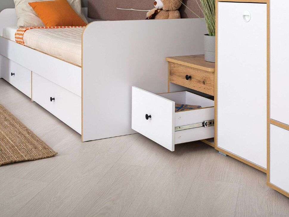 Молодежная Вуди 2 белый/дуб золотой