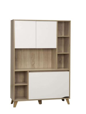 Шкаф для посуды 57.03 Аданте дуб сонома / белый