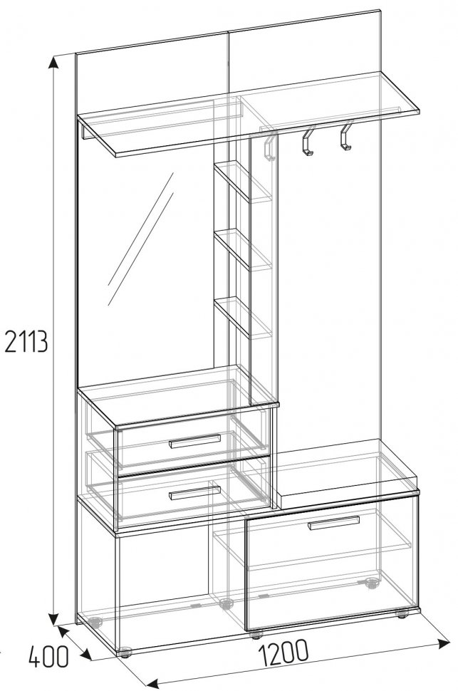 Шкаф МЦН Nature 70 Глазов-мебель