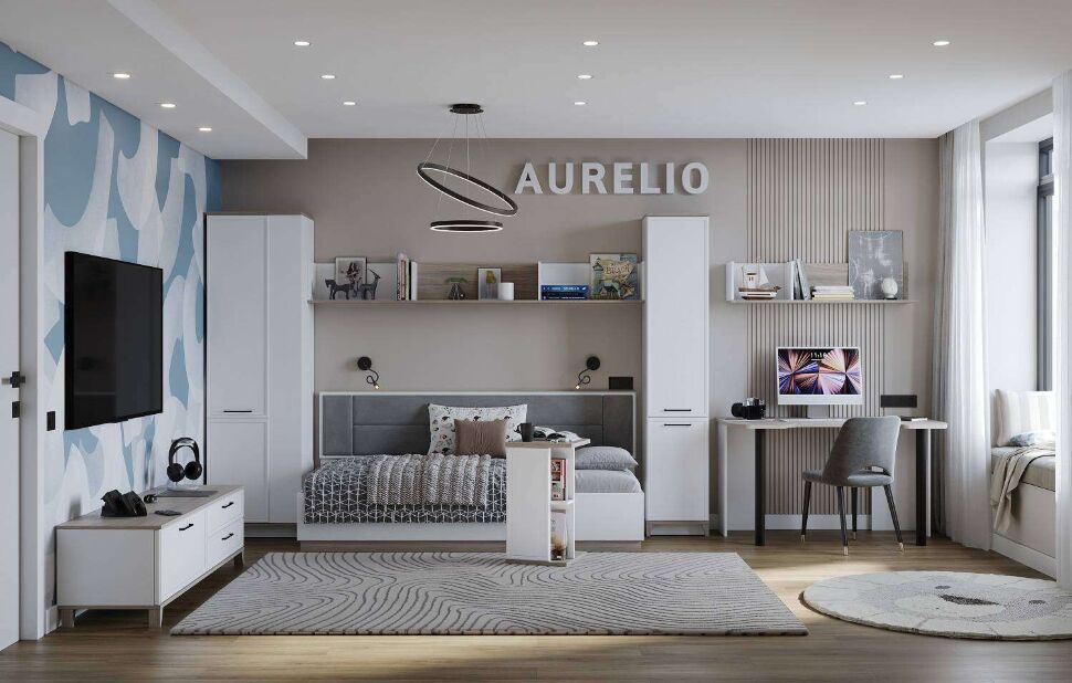 Стол компьютерный Аурелио (Глазов) 84 Белый