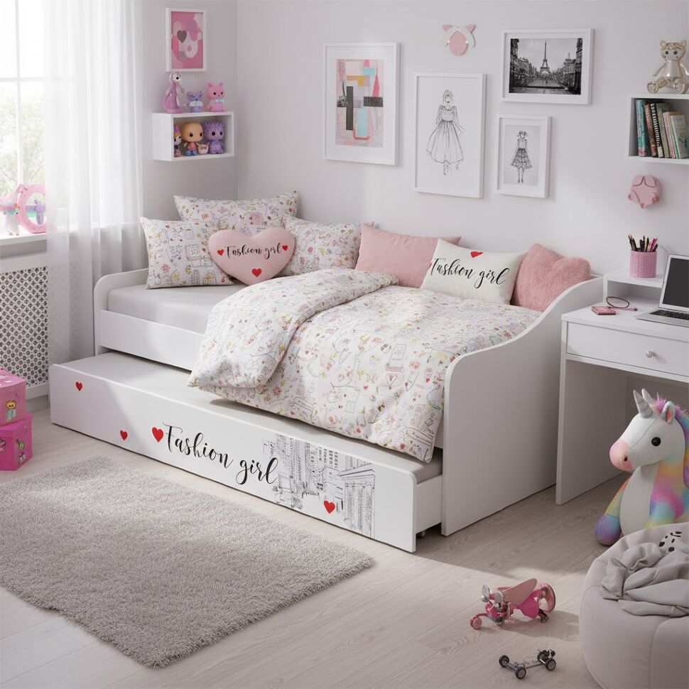 Кровать выдвижная Вега Girl, Белый