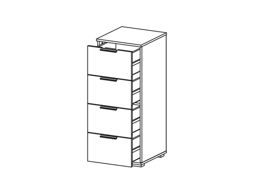 Харди комод узкий Дуб Делано Темный / Грин софт