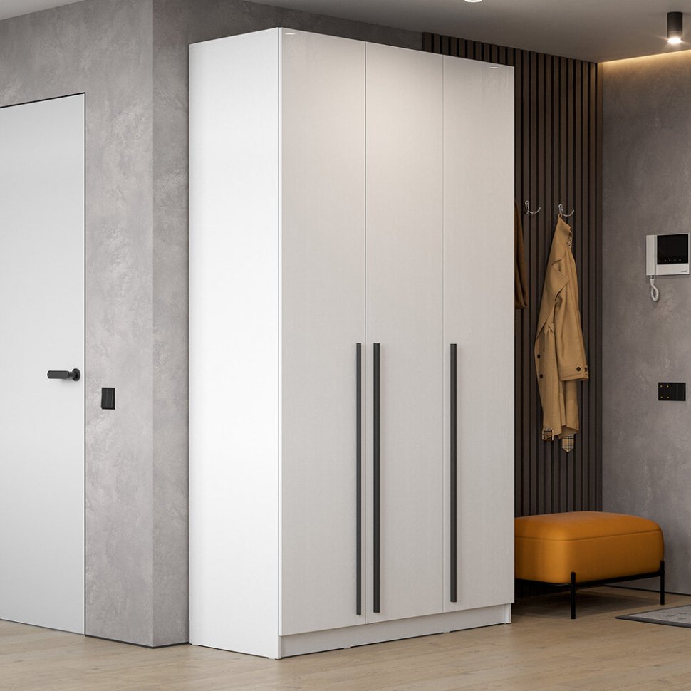 Шкаф 3-дверный с ящиками 1200 (Арника) ШК-5 Белое дерево