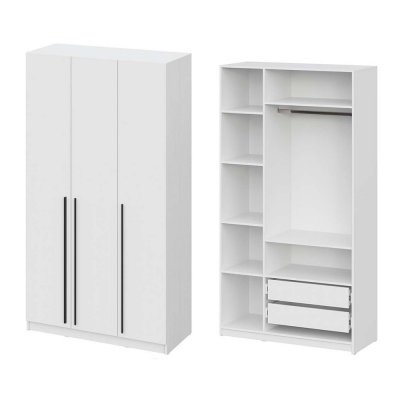 Шкаф 3-дверный с ящиками 1200 (Арника) ШК-5 Белое дерево