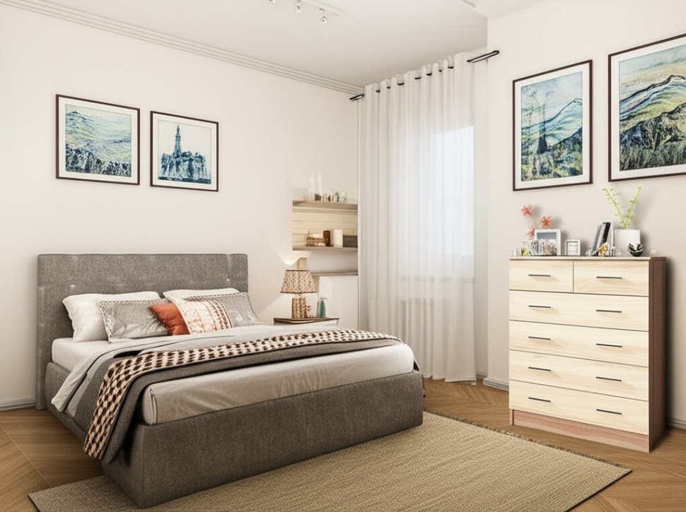 Комод Катрин-5 ТЭКС (Ясень Шимо)