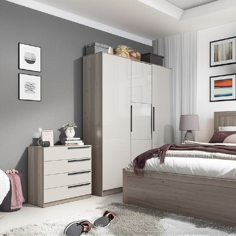 Комод КМ-02, Дуб смоки, Кашемир