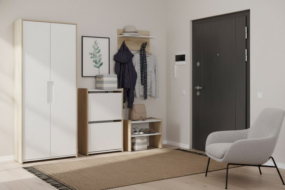 Прихожая Симпл дуб сонома/белый