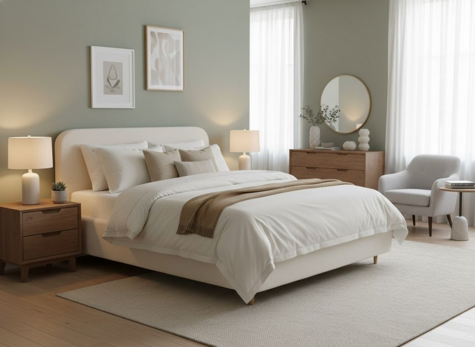 Кровать Fly 1800 с основанием / белый