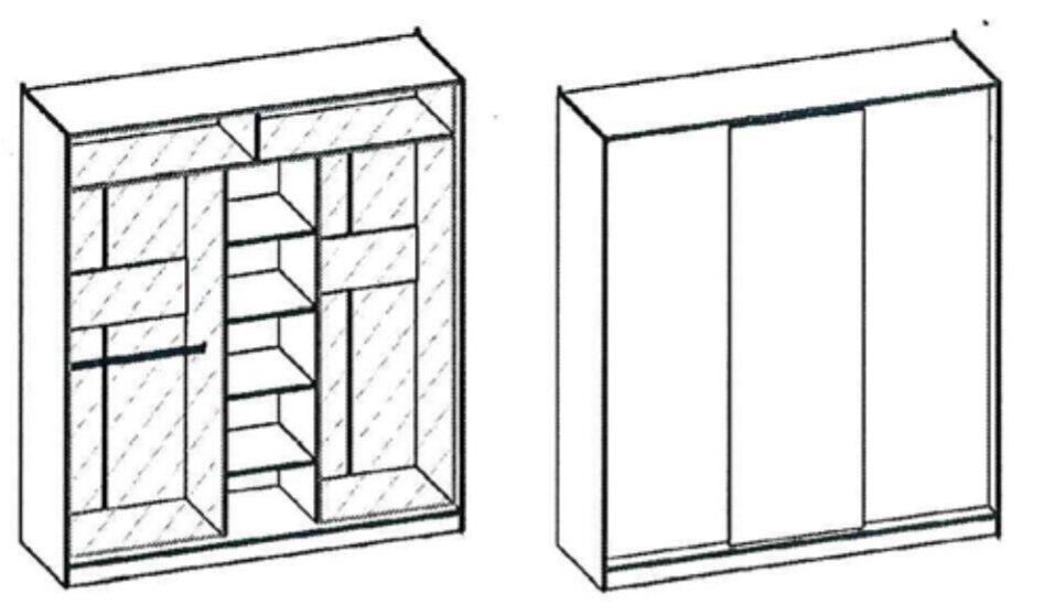 Шкаф-купе 2000 Домашний Глазов-мебель (Венге)