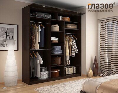 Шкаф-купе 2000 Домашний Глазов-мебель (Венге)