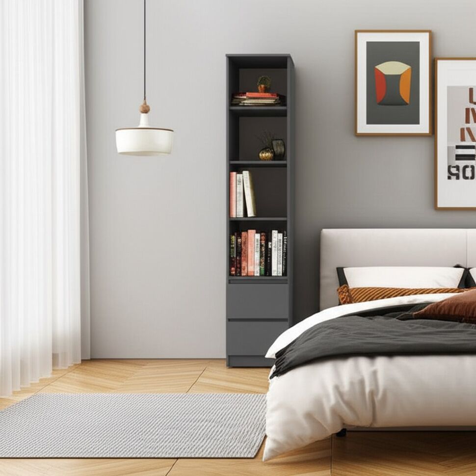 Шкаф-стеллаж Симпл ПН-18 (БТС) Графит