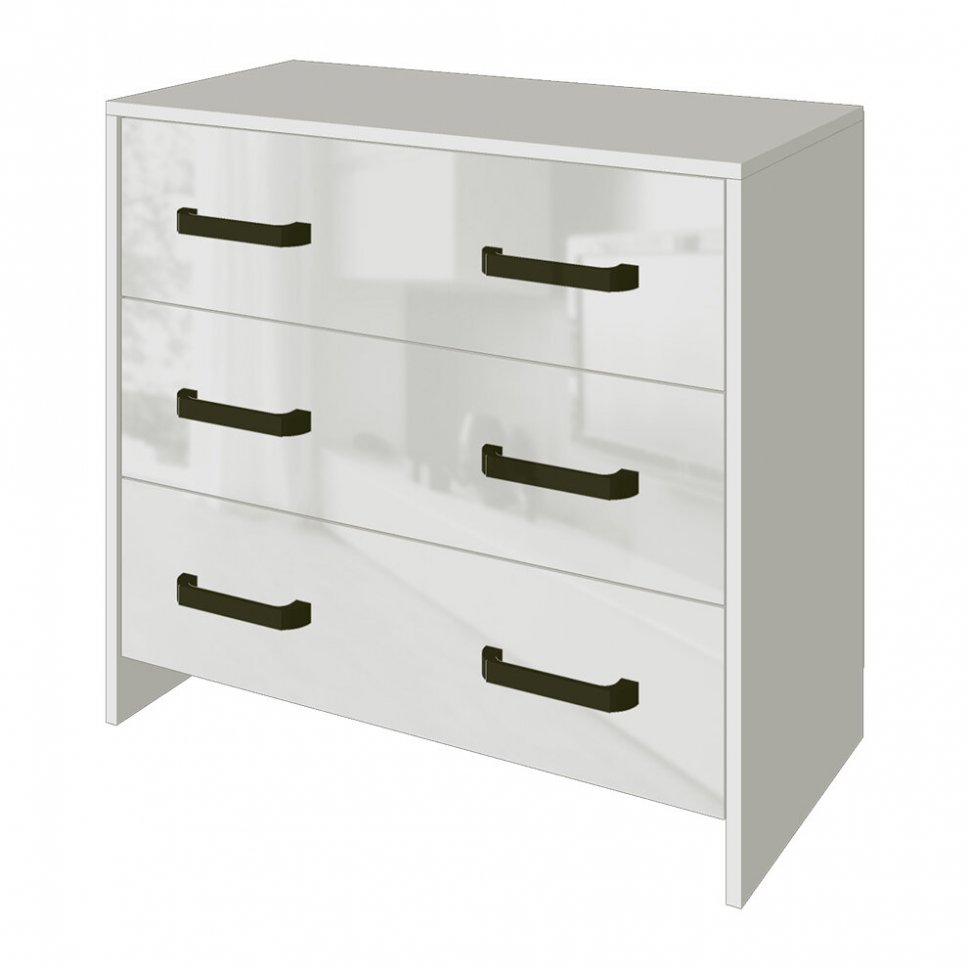 Комод Соня СК-1 (Белый / Белый глянец)
