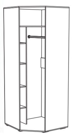 Шкаф угловой ЛШ-25 Ливорно DOMANI (Дуб сонома)