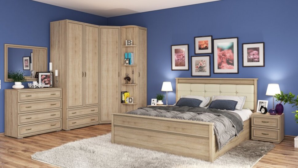 Шкаф угловой ЛШ-25 Ливорно DOMANI (Дуб сонома)