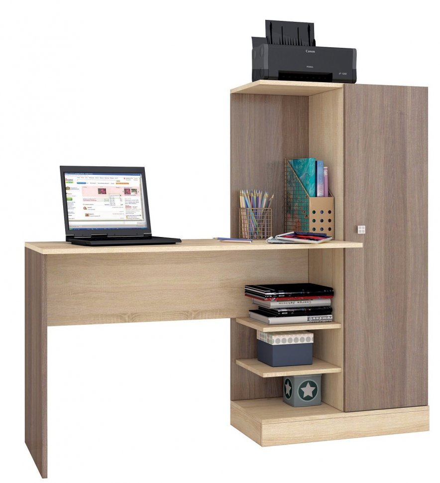 Стол компьютерный Квартет-6 ТЭКС (Ясень шимо)