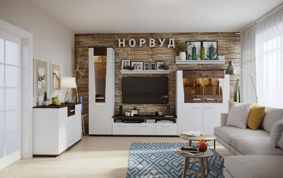 Полка навесная Норвуд 18 Глазов-мебель