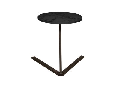 Стол приставной 42.47 Сеул Мрамор черный/металл черный