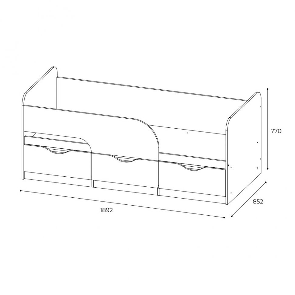 Кровать 80х186 Стандарт КР-22 (БТС) Шарли Пинк