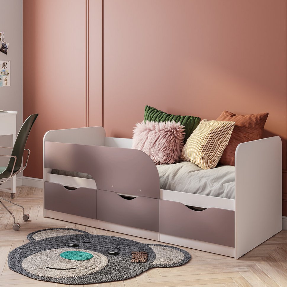 Кровать 80х186 Стандарт КР-22 (БТС) Шарли Пинк