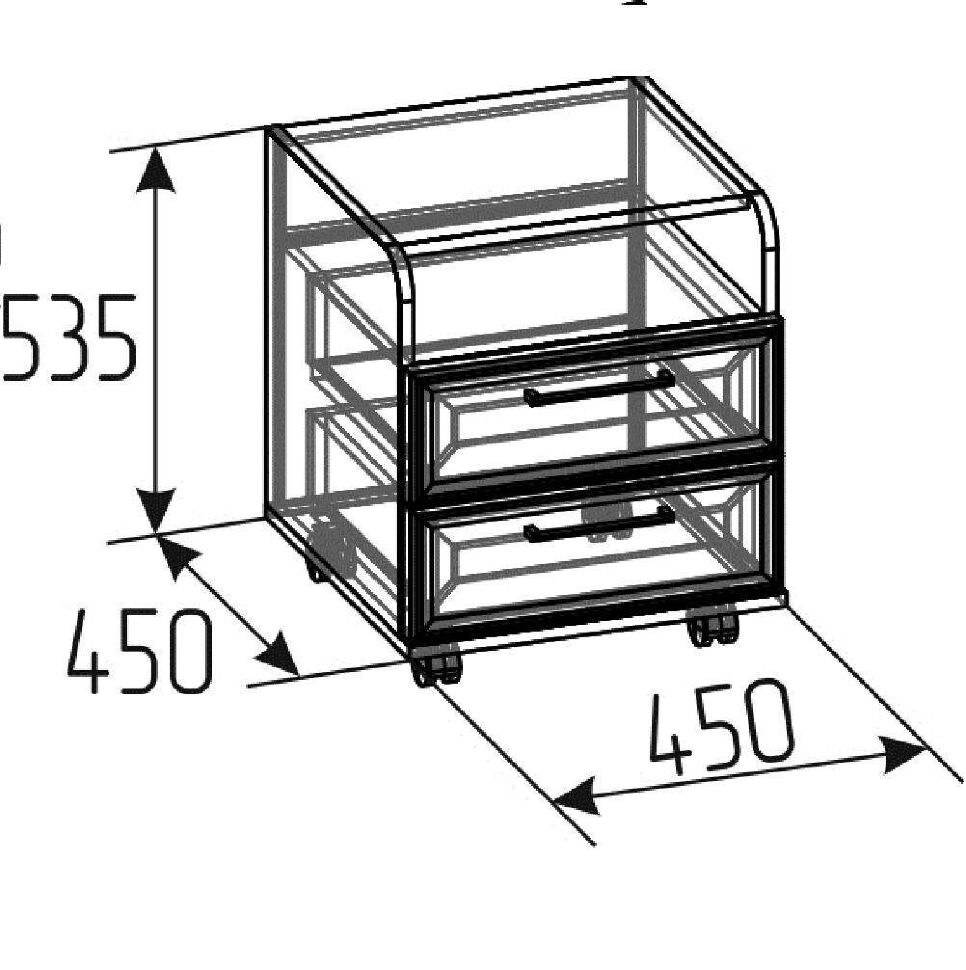 Тумба на колесиках Аурелио (Глазов) 94 Белый