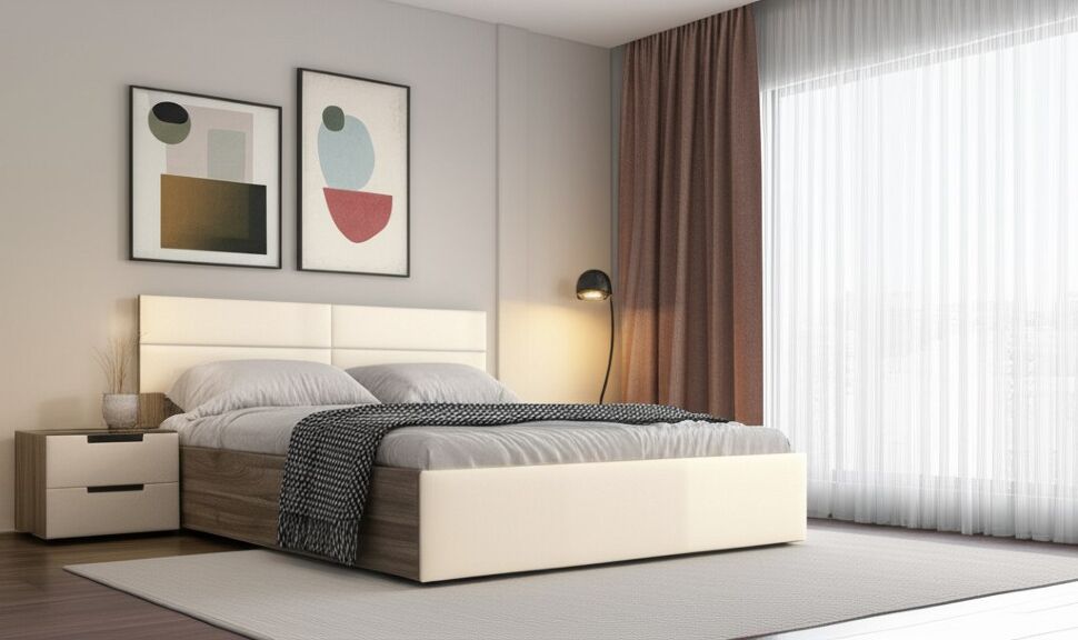 Каркас кровати Урбан КР-18, Дуб смоки, Бежевый