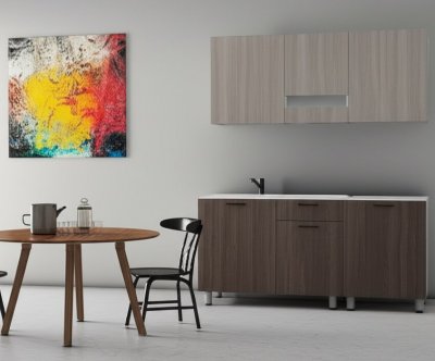 Кухня Розалия 1,7 м (без столешницы), Ясень Шимо светлый, Ясень Шимо темный