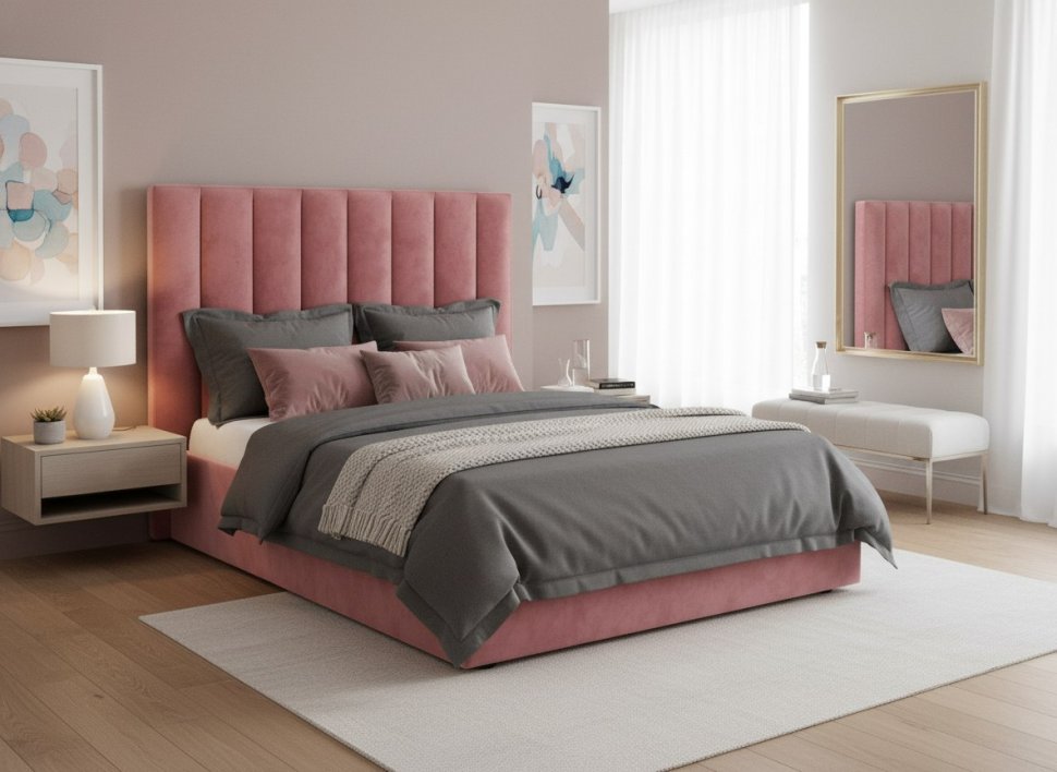 Кровать Ingrid 1400 модель 312 Ультра коралл