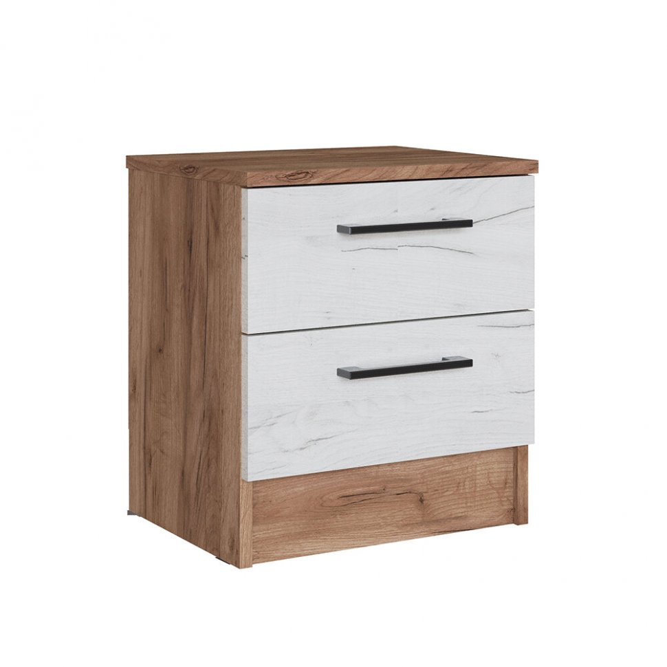 Тумба прикроватная Вегас (ТЭКС) Крафт табачный / Крафт белый