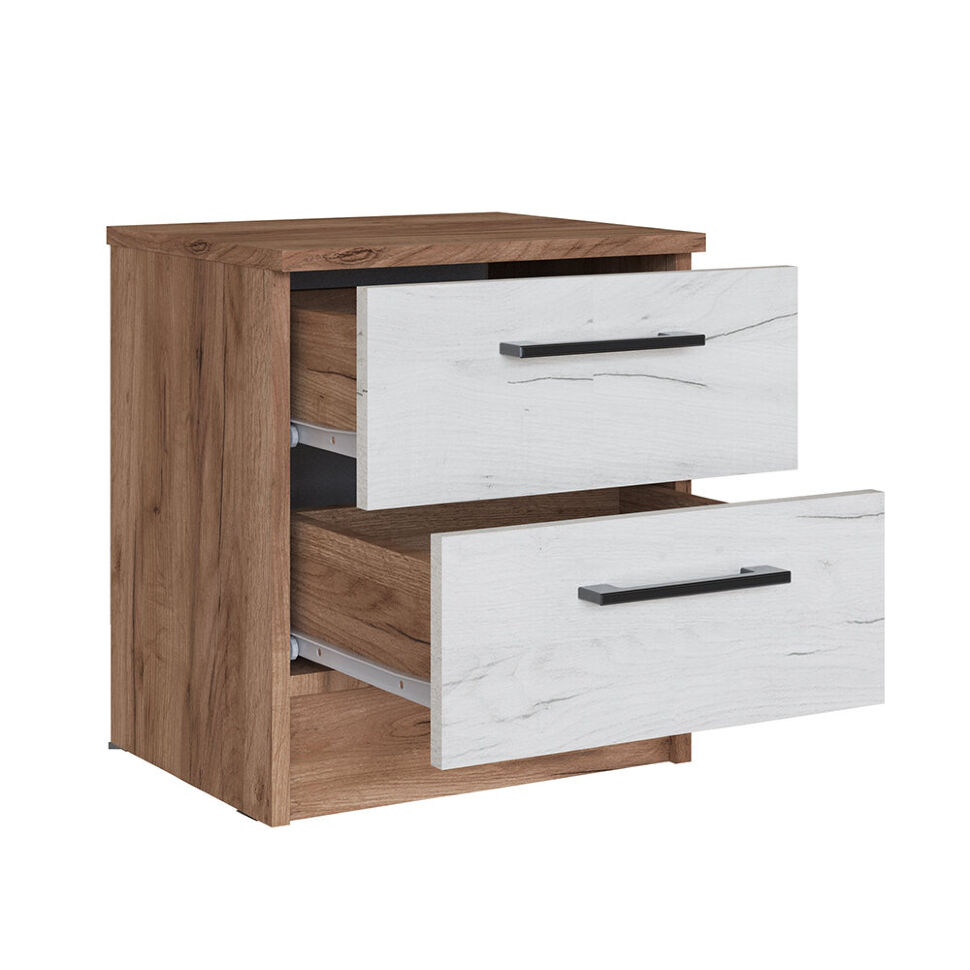 Тумба прикроватная Вегас (ТЭКС) Крафт табачный / Крафт белый