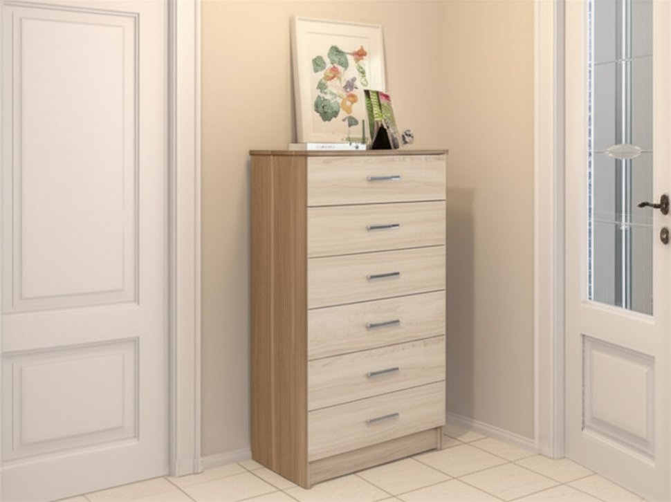 Комод узкий Катрин-4 ТЭКС (Ясень шимо)