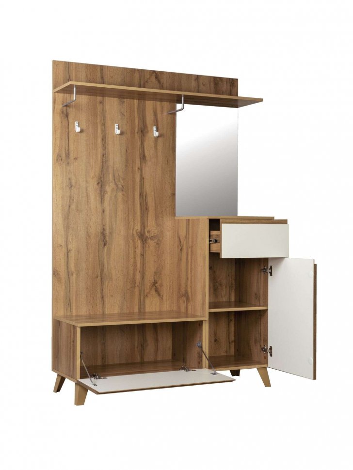 Шкаф для прихожей Авалон 53.11 Дуб вотан/Белый