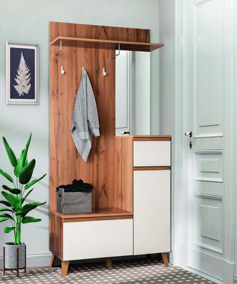 Шкаф для прихожей Авалон 53.11 Дуб вотан/Белый