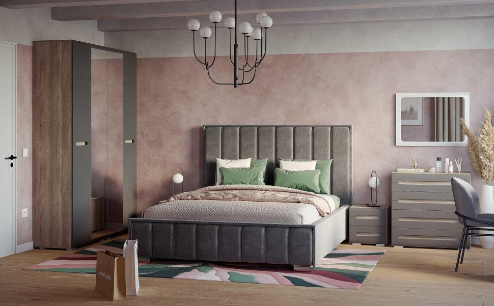 Тумба прикроватная Наоми ТБ-15 (БТС) Графит