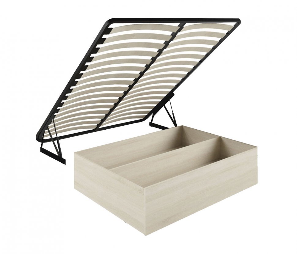 Кровать 160х200 Адель с подъемным механизмом (ТЭКС) Ателье светлое / Дуб Крафт