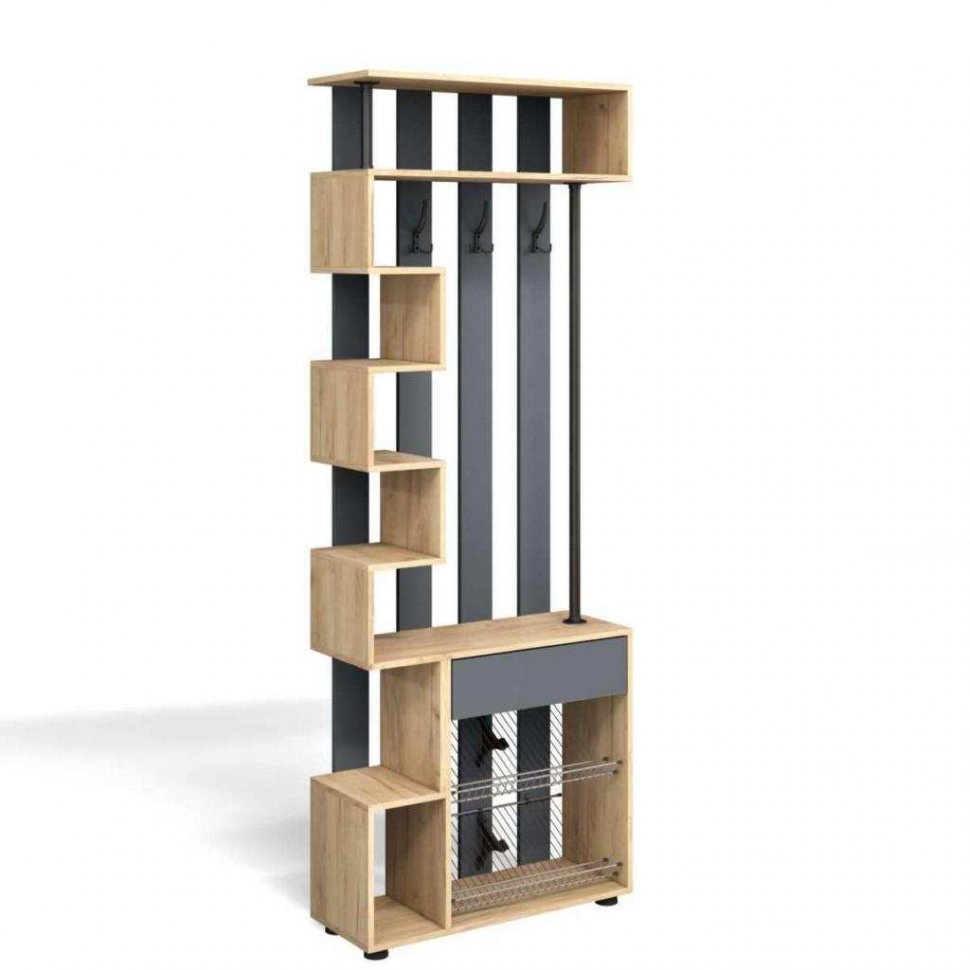 Прихожая мини-лайт компл. 7 дуб крафт/графит