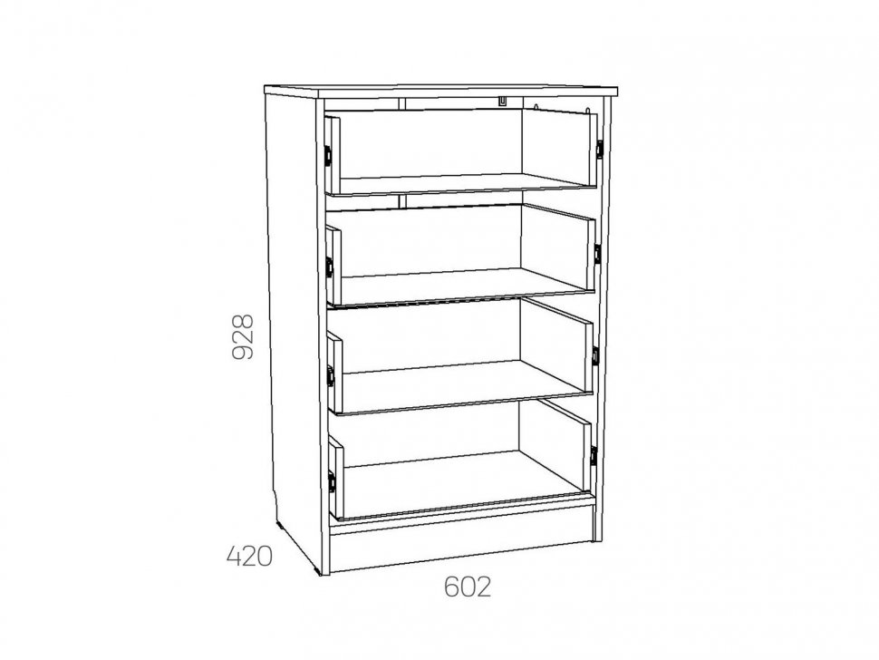 НМ 040.38 Комод Оливия Дуб Сонома/белое дерево