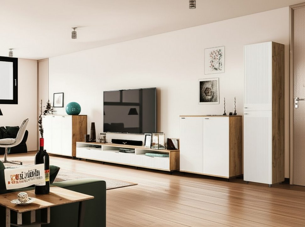 Шкаф-пенал Милан (SV-Мебель) Белый