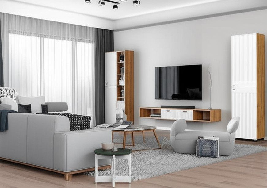 Шкаф-пенал Милан (SV-Мебель) Белый