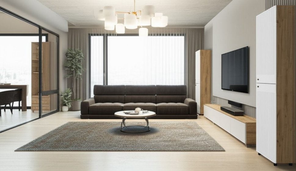 Шкаф-пенал Милан (SV-Мебель) Белый